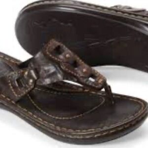 BORN IWA WOVEN leather SANDALS, brown, size 8M,